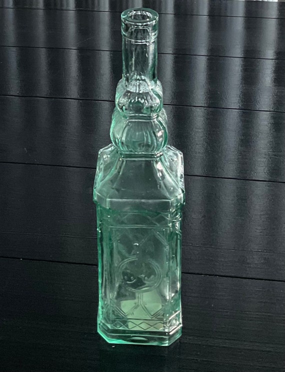 RECYCLED GLASS MADE IN SPAIN グリーン系ボトル3個