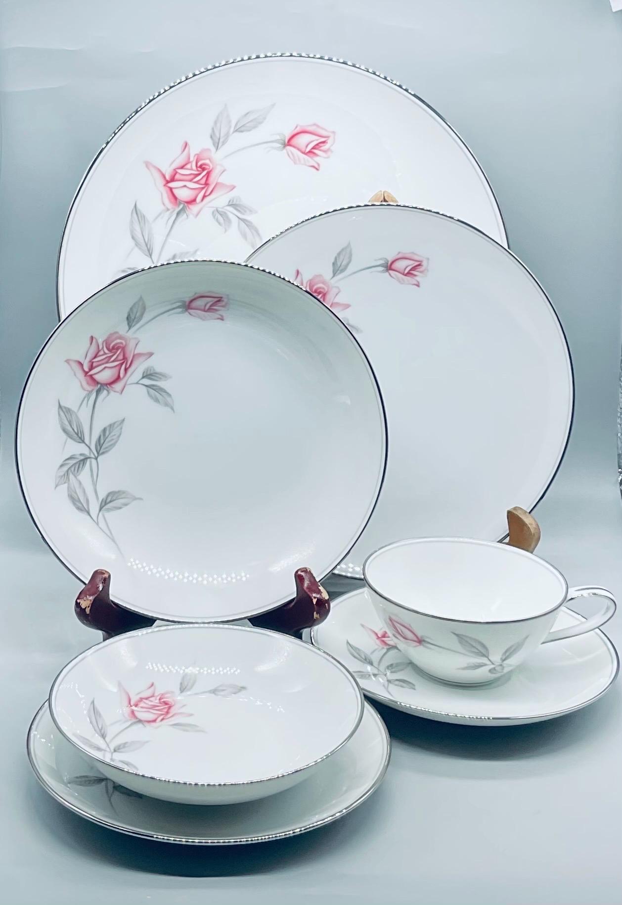Vintage Noritake 6044 Rosemarie Made in Japan 7 Piece Place