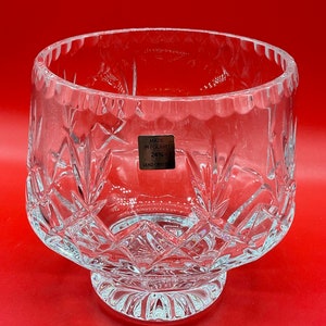 Vintage 24% Lead Crystal Made in Poland Vase Bowl/Centerpiece