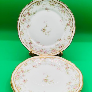 Vintage Theodore Haviland Limoges France 3 Luncheon Plates