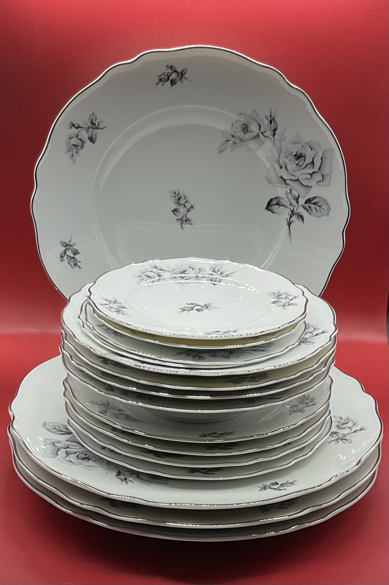 Vintage Selb Bavaria Germany Krautheim ,,grixella ,,grey Roses  display picture 1