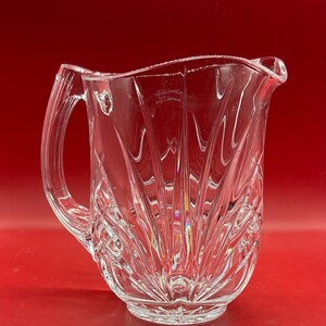 Vintage Clear Cut Lead Crystal Pitcher