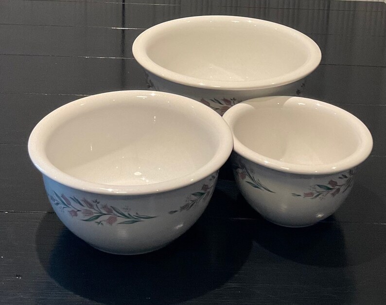 Corelle Coordinates Stoneware Set of 3 Mixing Bowls Etsy