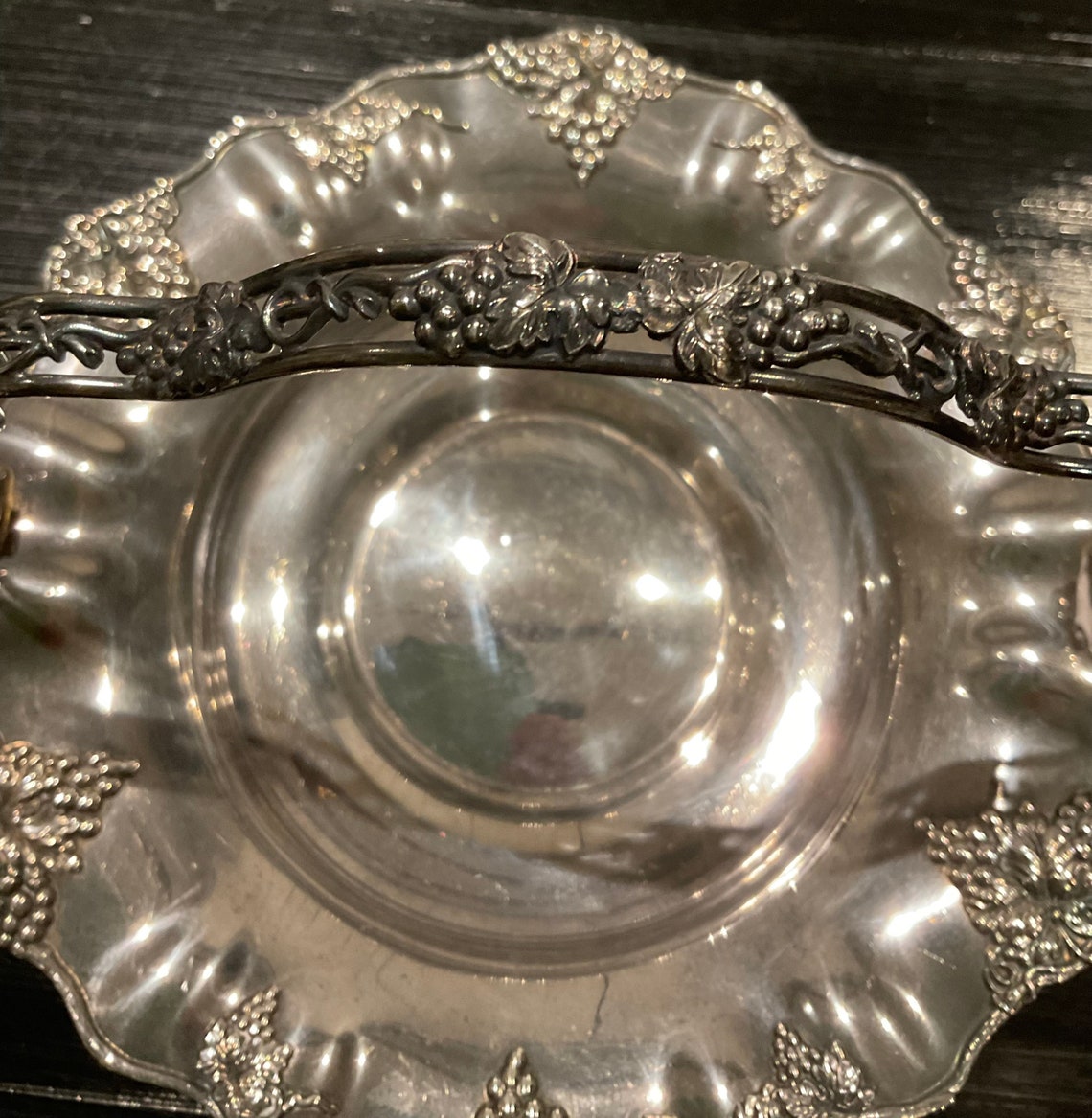 Antique Victor Silver Co Quadruple Plate 01053 Bridal Basket Etsy