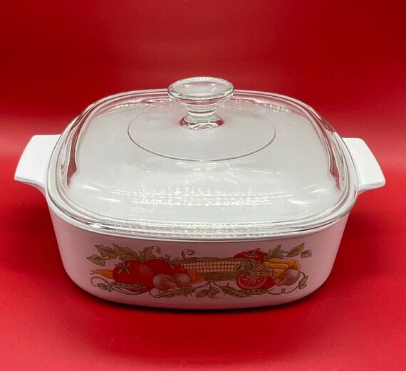 Rare Corning Ware Garden Harvest 2QT Square Casserole Baking Etsy