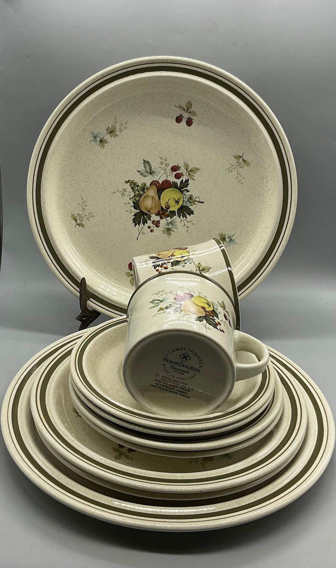 Vintage Royal Doulton Lambethware Ls 1015 Cornwall 5 Piece Place