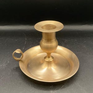 Vintage  PWF Solid Brass India Chamber Candlestick Holder