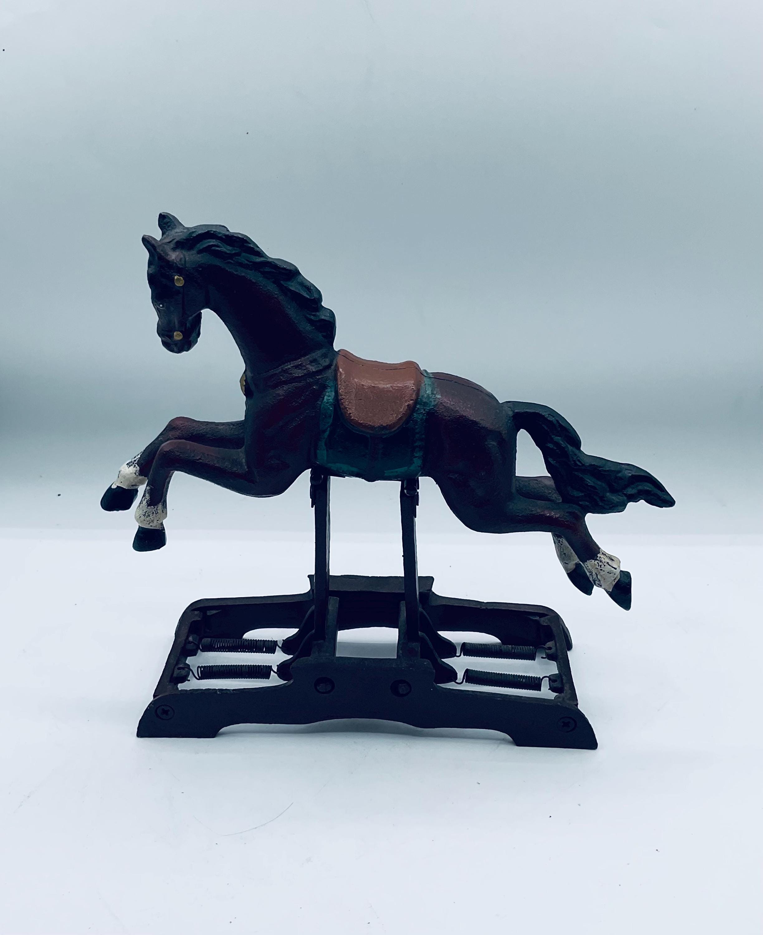 Antique Cast Iron Rocking Horse - Etsy