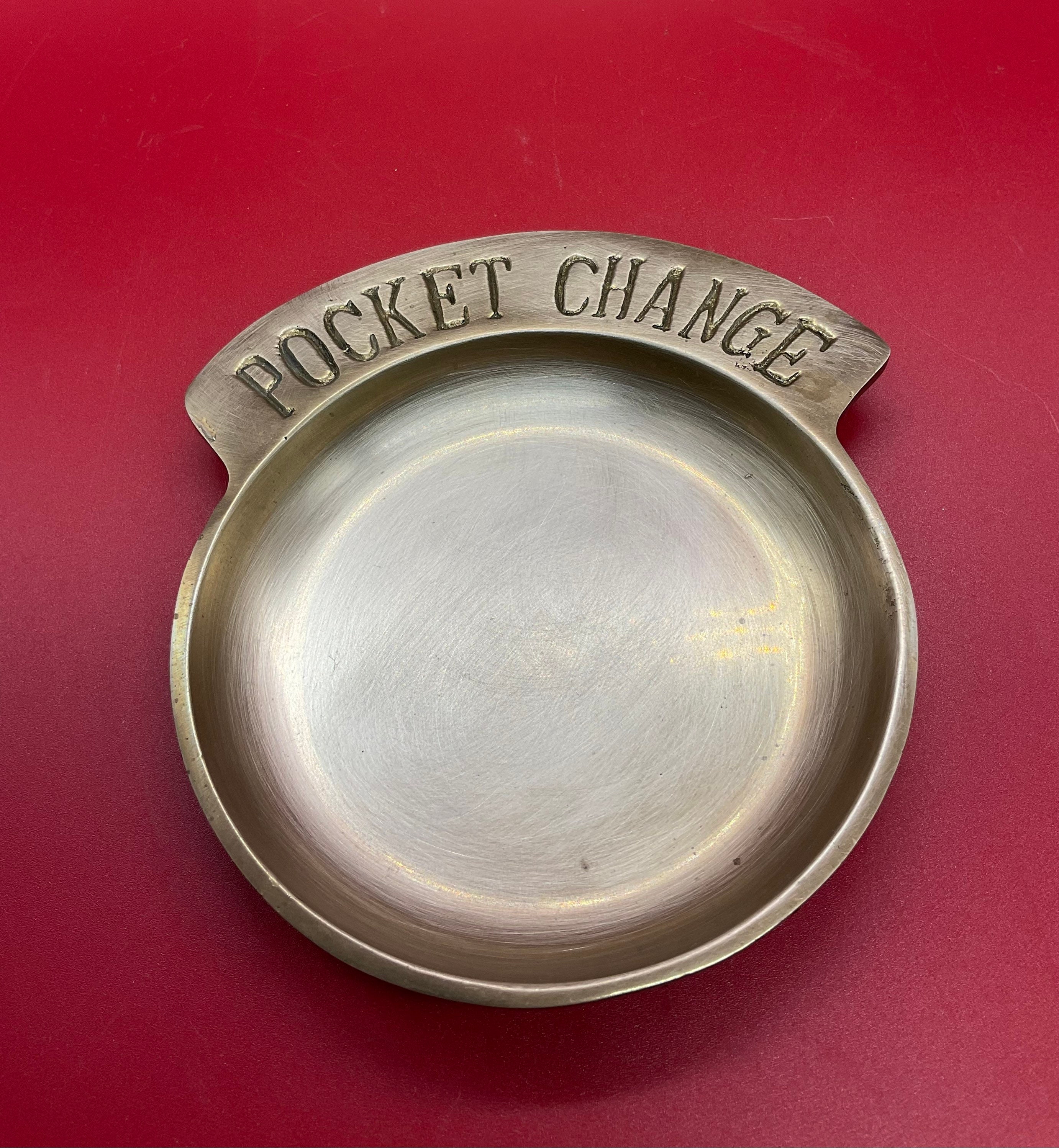Vintage Solid Brass Pocket Change Valet Dish - Etsy