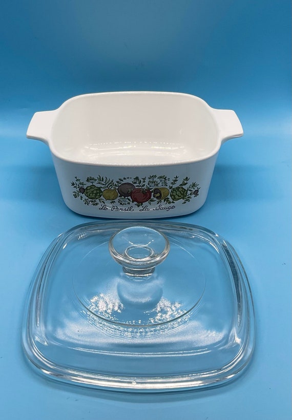 Vintage Corning Ware Spice of Life,,le Persil La Sauge, 1.5 Qt
