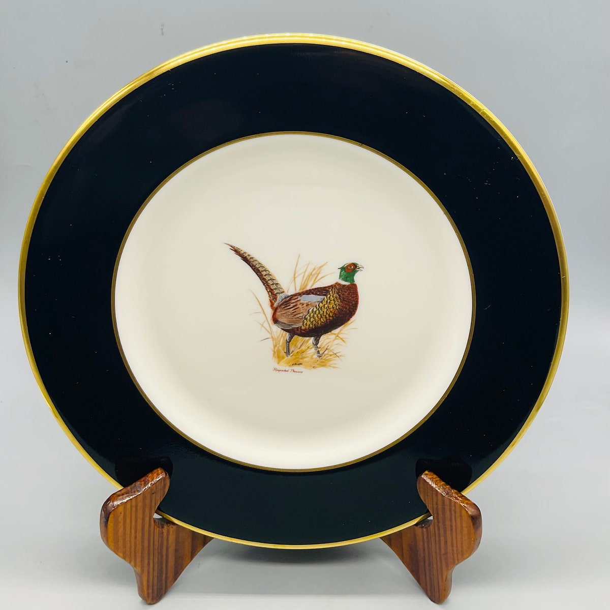 Vintage Cocktail Plates the Orvis Company Inc. Manchester Vermont Game Birds 8.5 Inch Set of 7 Plates