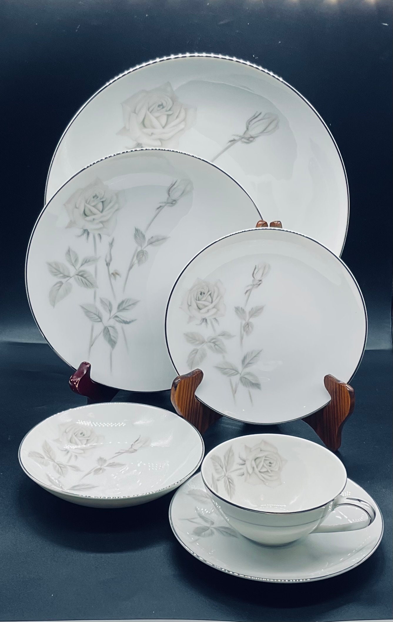 Vintage Noritake China 6002 Melrose 6 Piece Place Setting Dinner