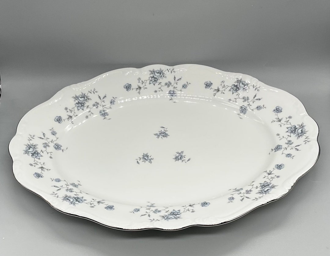 Vintage Johann Haviland Bavaria Germany blue Garland 13 Platter Etsy