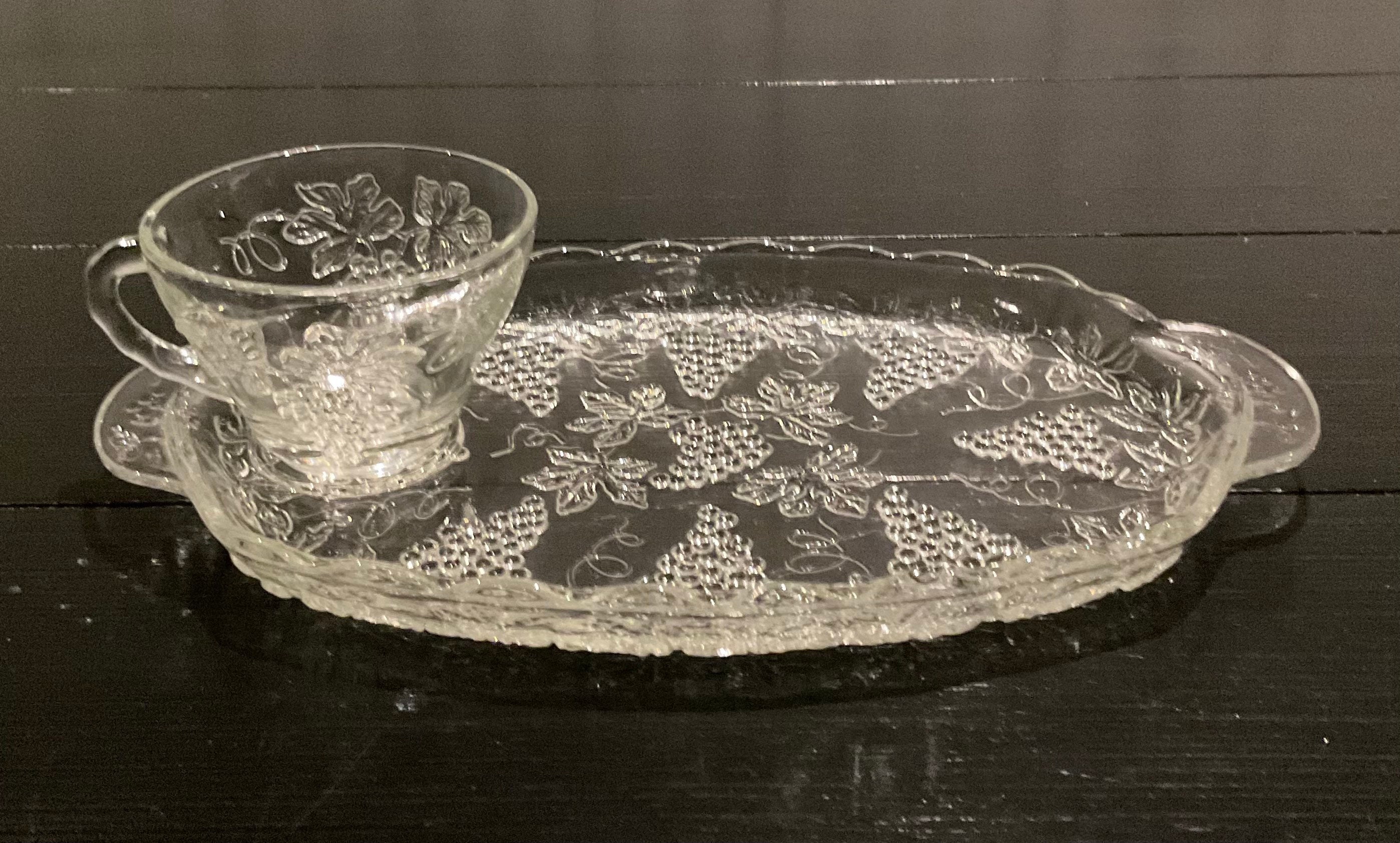 Vintage Anchor Hocking Snack Set Complete 8 Pieces.Original Etsy 日本