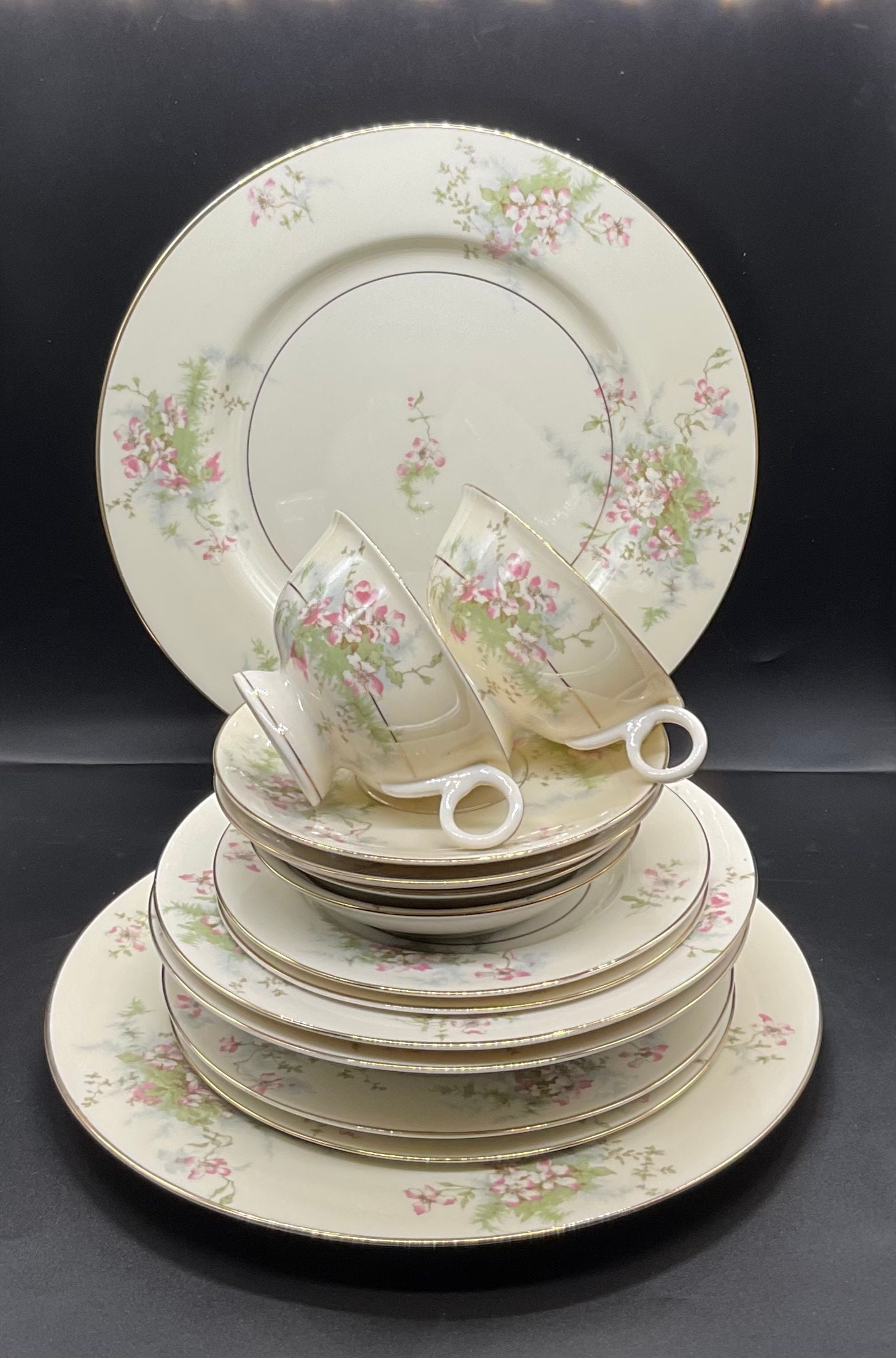 Haviland セット Vintage Theodore Haviland New York Apple Blossom Pattern Made in