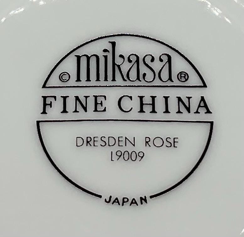 Vintage Mikasa Fine China Dresden Rose 19009 Made in Japan 7 Piece