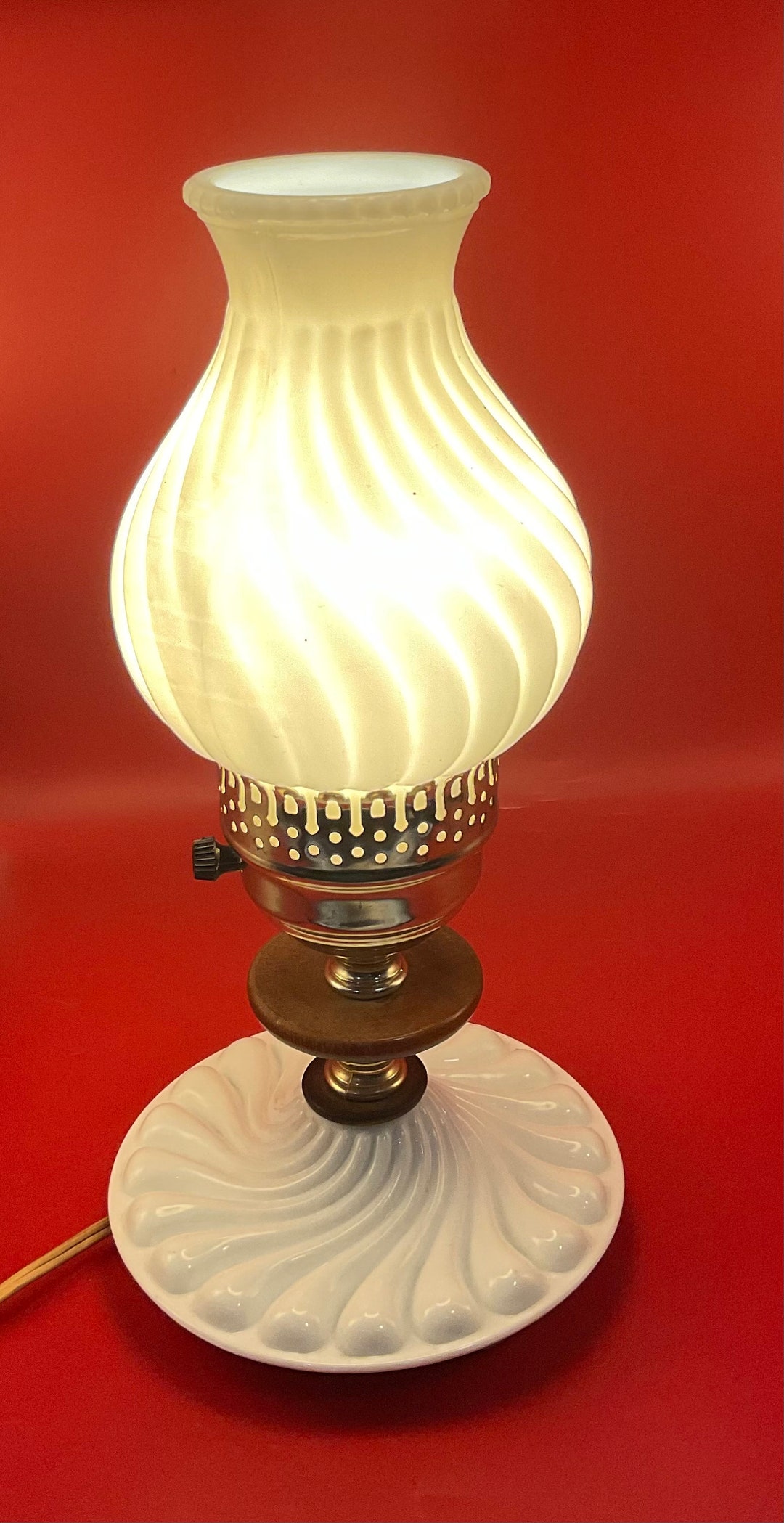 Milk Glass Electric Lamps