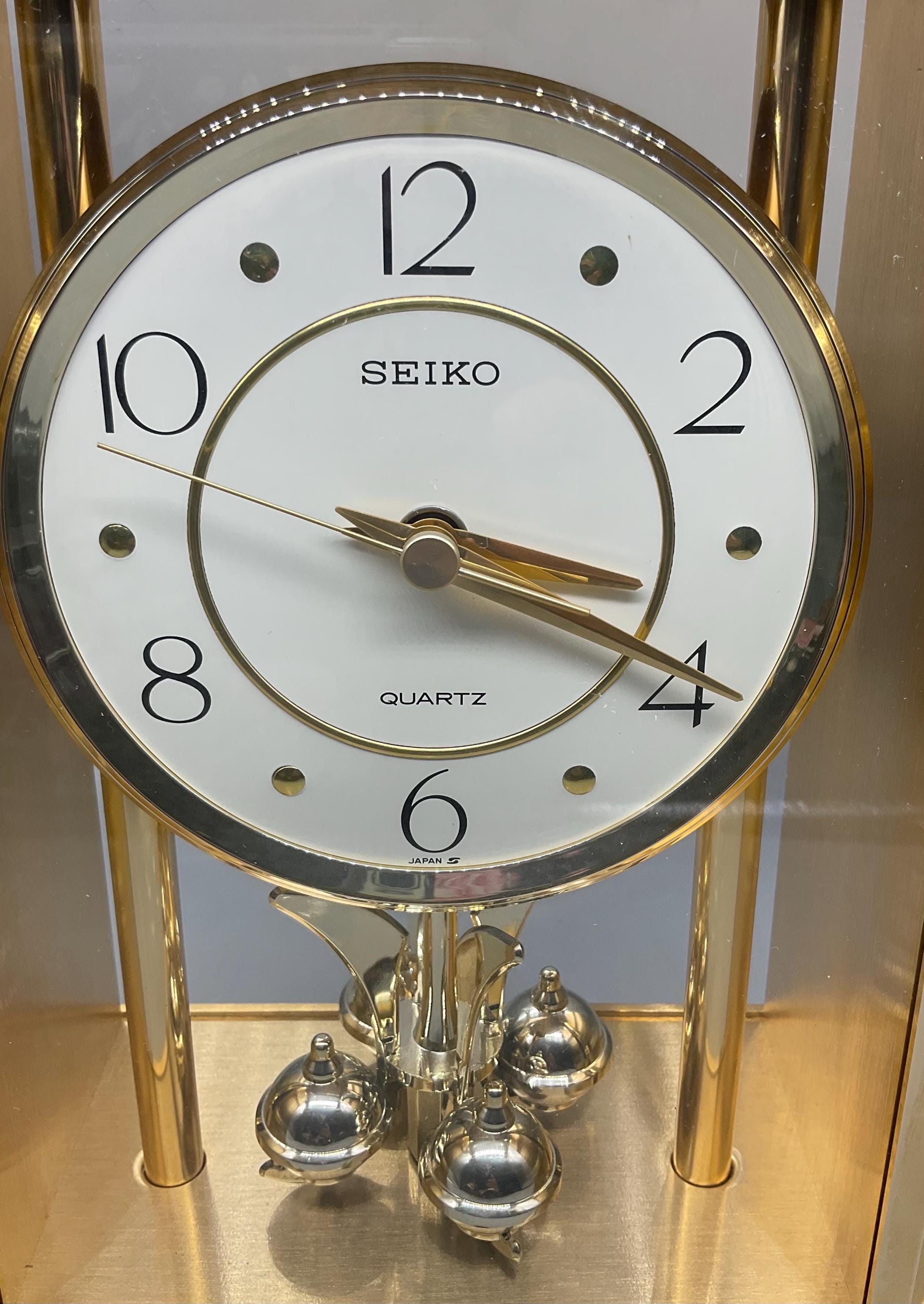 Vintage Seiko Oval Rectangular Quartz Rotating Anniversary
