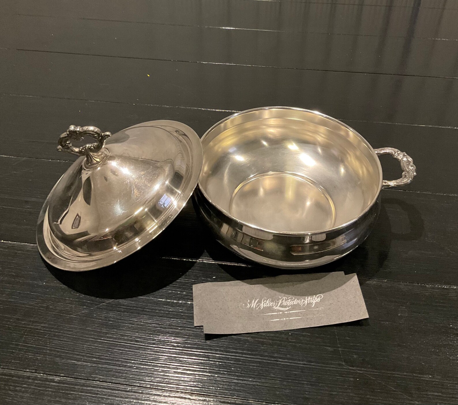 Leonard Silver Serving Bowl With Lid English Silver Plated Etsy