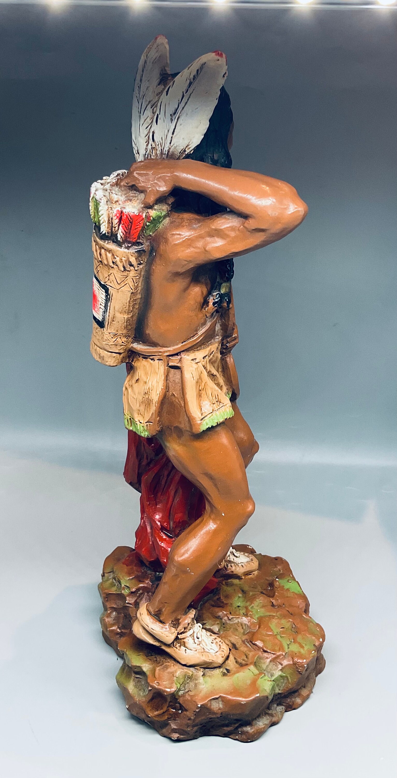 Vintage Universal Statuary Native American Indian Warrior 14 Inch