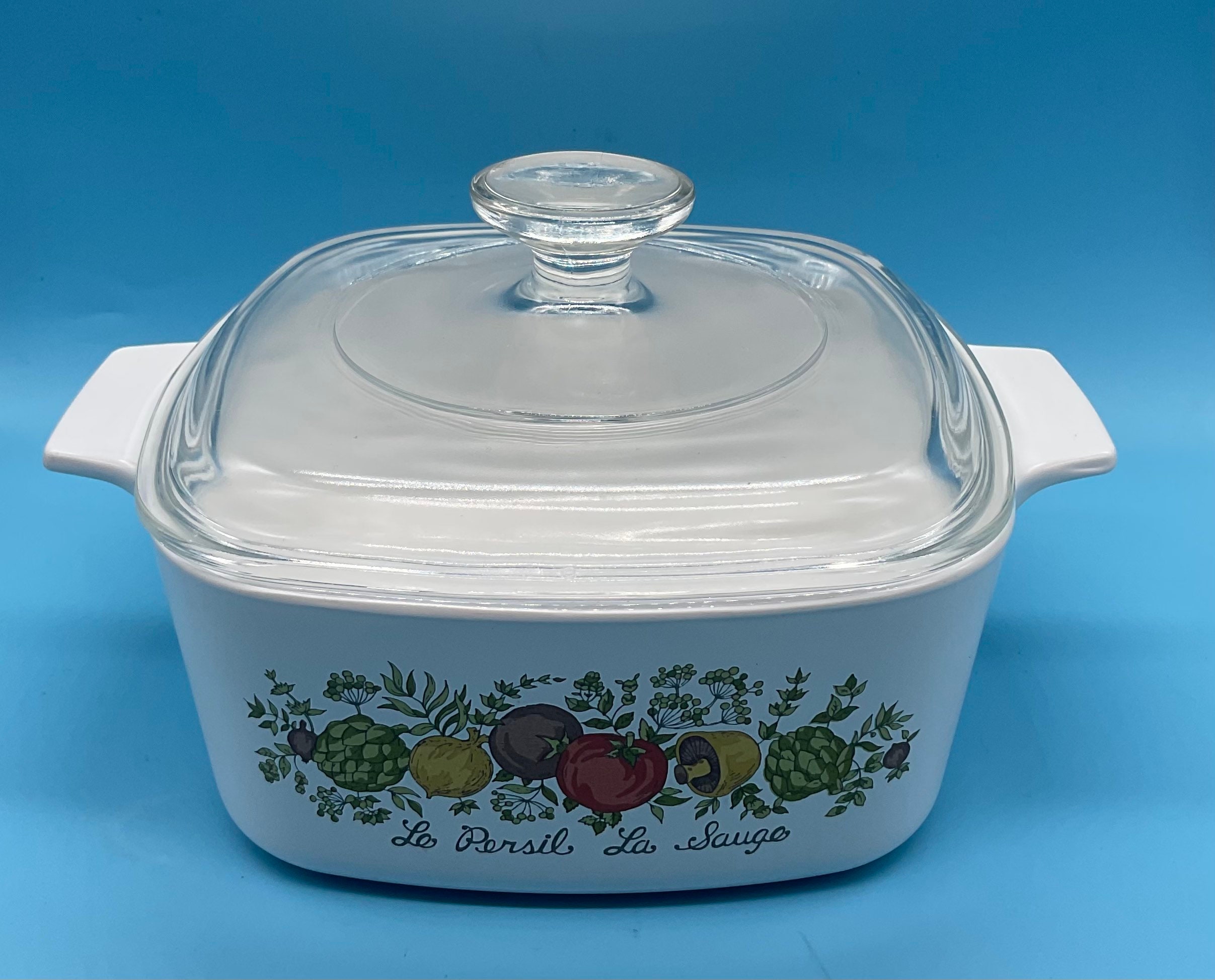 Vintage Corning Ware Spice of Life,,le Persil La Sauge, 1.5 Qt
