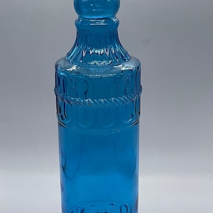 Vintage Three Hands Corp Cobalt Blue Glass Bottle