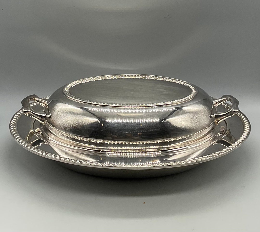 Vintage Art S Co S.P.S 146 Silver Plate Oval Covered Serving Bowl Etsy