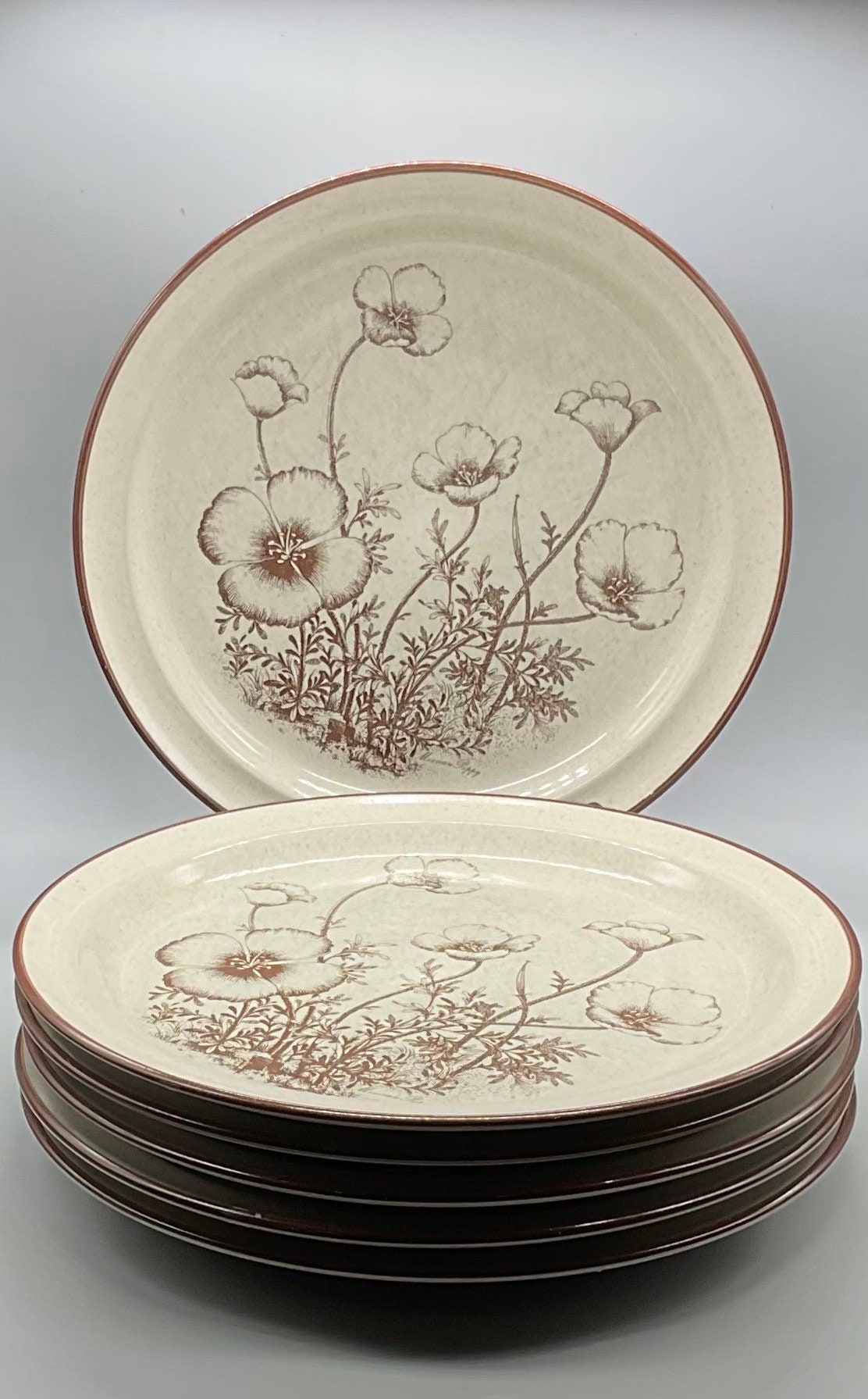 Vintage Noritake Stoneware 8341 “desert Flowers “ Made in Japan 6
