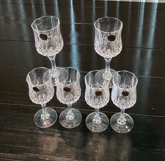 Cristal D'Arques Garanti France 24% Lead Crystal Set of 4 Wine Glasses