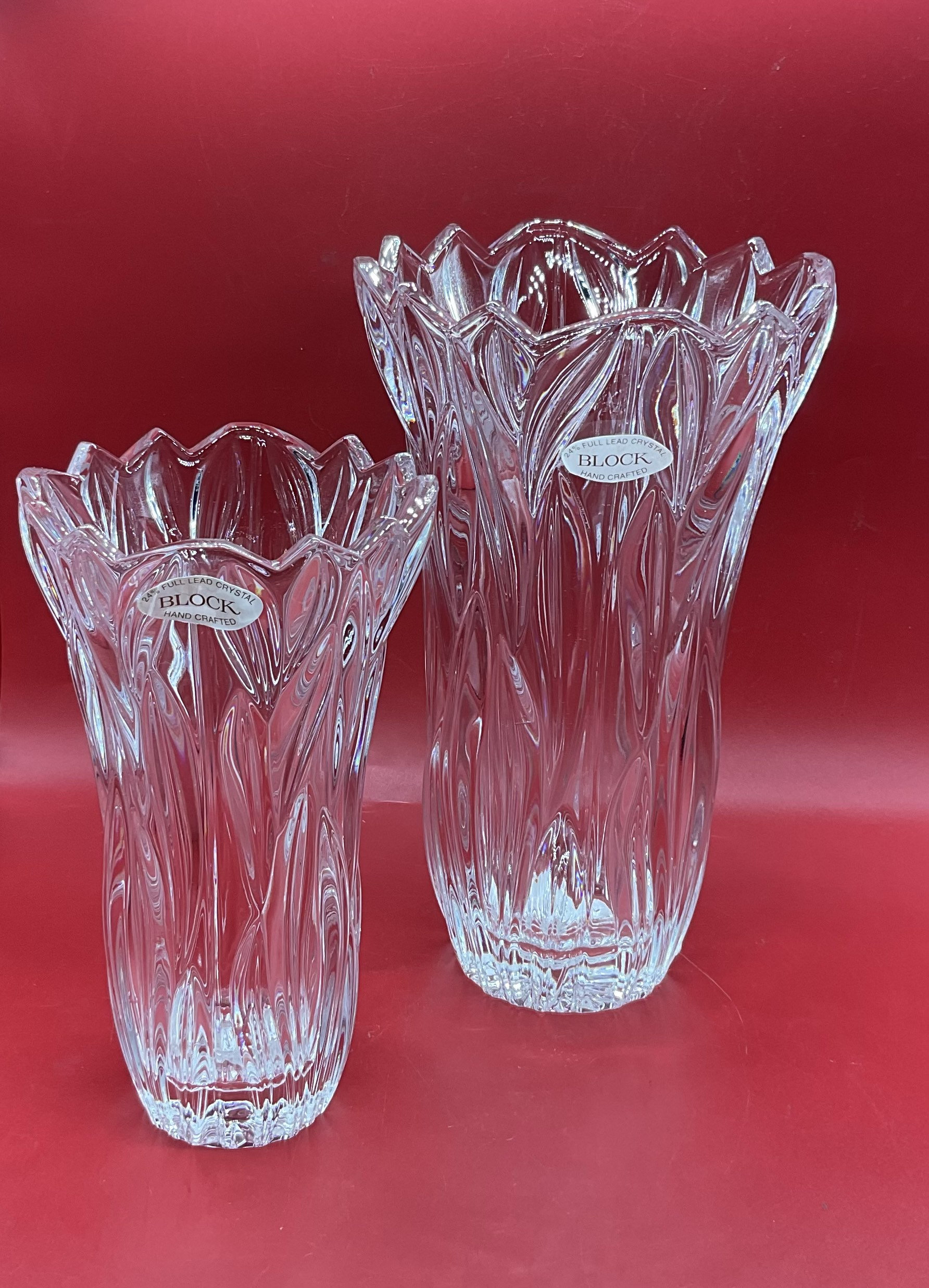 Vintage Block 24% Full Lead Crystal Hand Crafted in Poland Dual 10