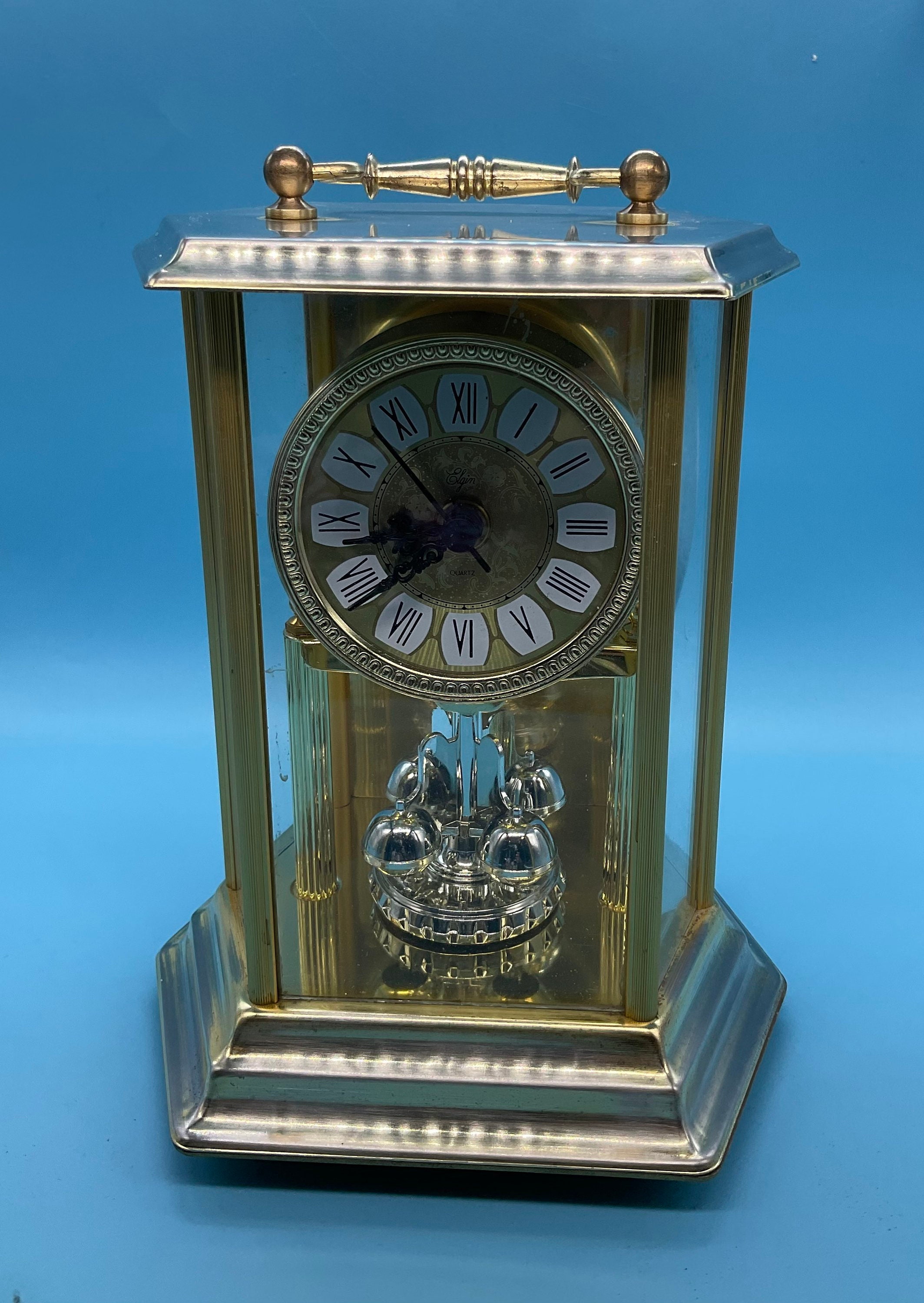 Vintage Elgin Hexagonal pendulum glass Paneled handled Etsy