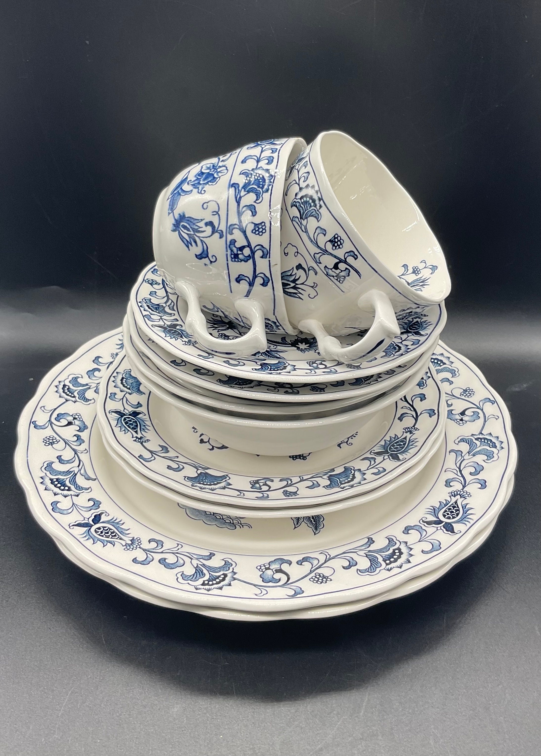 Vintage Nikko Ming Tree Double Phoenix Japan 6 Piece Place