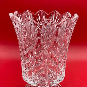 Vintage Clear Cut Crystal Glass Hurricane