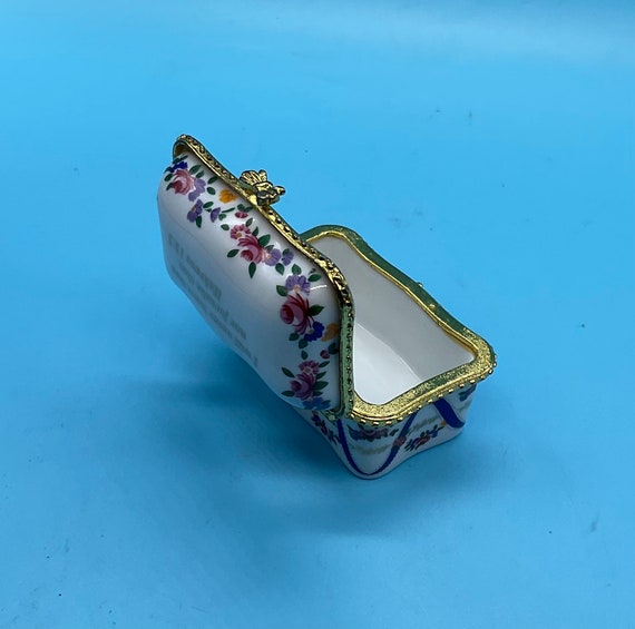 Imperial Porcelain Rectangular Trinket Box Gem