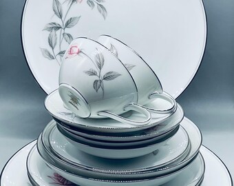 Vintage Noritake 6044 Rosemarie Made in Japan 7 Piece Place Vintage Noritake 6044 Rosemarie Made in Japan 7 Piece Place