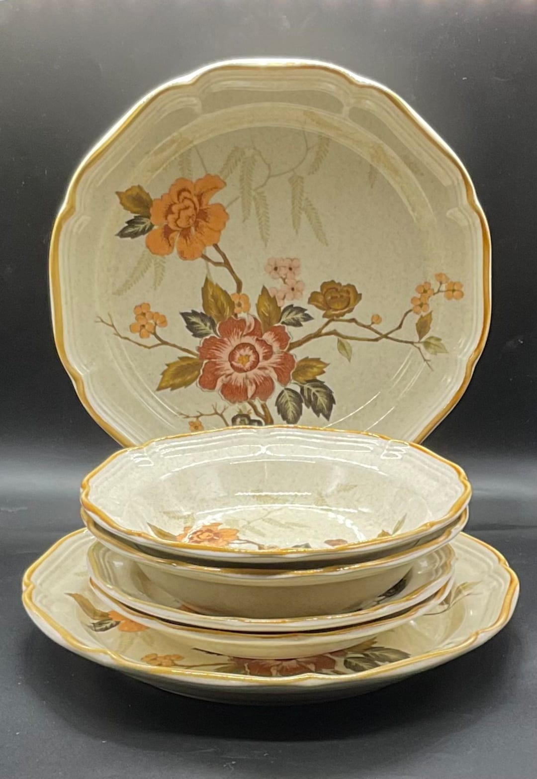 Vintage Mikasa Garden Club Imperial Garden EC 459 3 Piece Place
