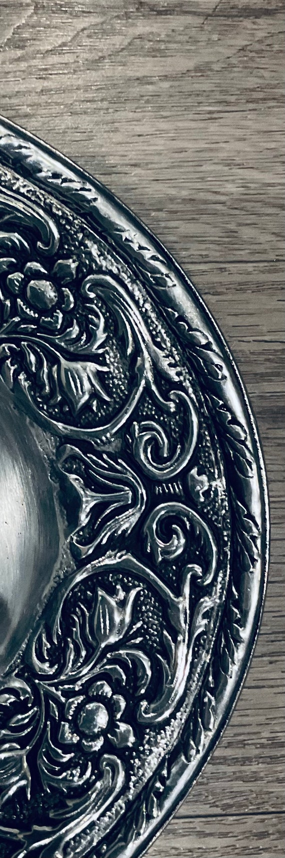Vintage the Wilton Co. Pewter Oval Tray/ Platter Bordered With