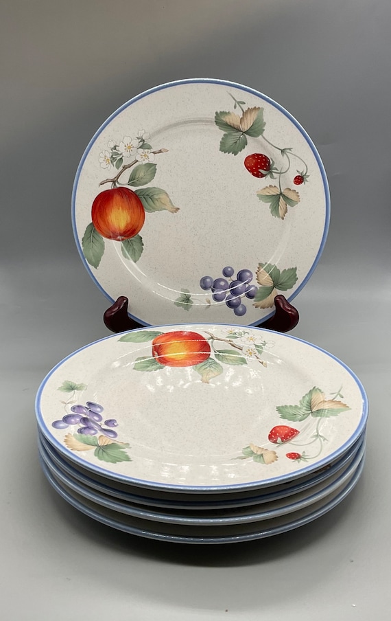 Savoir Vivre Luscious JJ017 Fruit Design Stoneware 5 Salad Plates