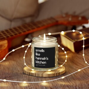Smells Like Candle Custom Candle Gift Personalized Candle Custom Housewarming Gift Birthday Candle Friend Gift Coconut Candle Moving Gift image 5