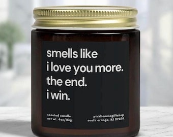 VaIentines Candle I Love You More Gift 16th Anniversary Gift For Wife Gift For Husband Wax Anniversary Gift for Him Romantic Gift for Her