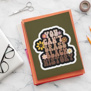 Black History Kiss-Cut Stickers Black Pride Decal for Laptop & Journal Black History Month Decorations Black History Sticker  Water Bottle