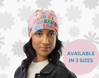 Soft Beanie for Cancer Patient Retro Chemo Headwear in 60s Colors, Perfect Cancer Hat Gift to Cheer up Cancer Patients Boho Beanie Retro