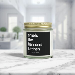 Smells Like Candle Custom Candle Gift Personalized Candle Custom Housewarming Gift Birthday Candle Friend Gift Coconut Candle Moving Gift image 6