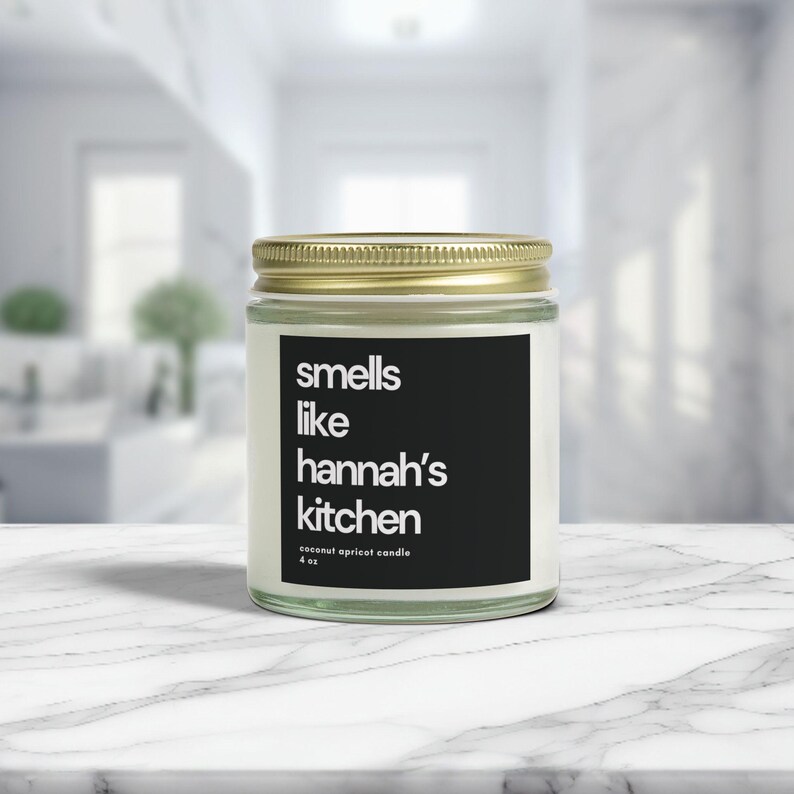 Smells Like Candle Custom Candle Gift Personalized Candle Custom Housewarming Gift Birthday Candle Friend Gift Coconut Candle Moving Gift image 6
