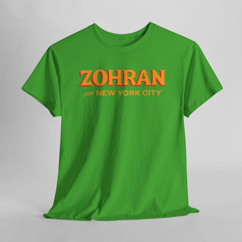 Zohran Mamdani for Mayor Tee: Vote Zohran, Progressive Democrats Electric Green