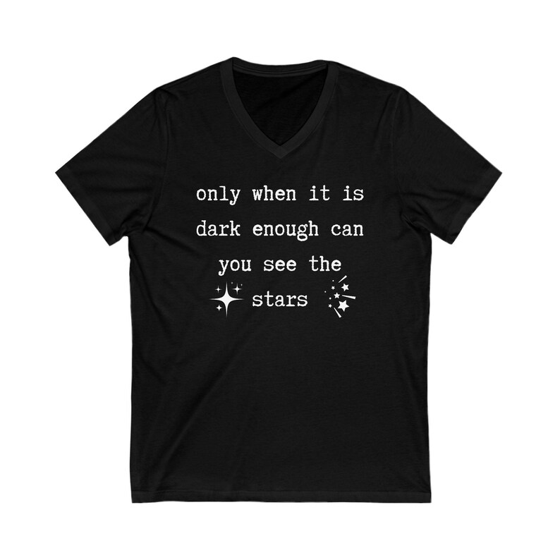 Motivational V-Neck T-Shirt: See The Stars - Inspirational Tee afbeelding 2