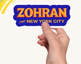 Zohran Mamdani for Mayor Sticker: NYC Political Campaign