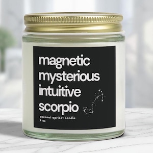 Funny Scorpio Candle Scorpio Birthday Gift, Zodiac Candle, Astrology Gift, Hand Poured Candle Scented Candles