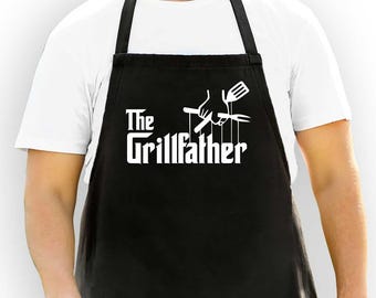 Tablier de barbecue The Grillfather, cadeau de cuisine amusant pour la fête des pères A-1146