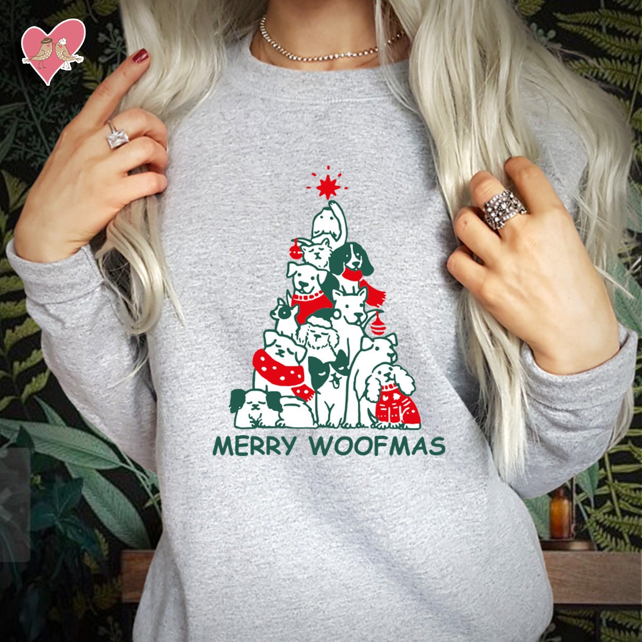 Discover SWEATSHIRT (5066) MERRY WOOFMAS Jumper Dogs Xmas Tree Funny  Gift For Dog Lovers Men Women Kids Family Holiday Christmas Sweatshirts